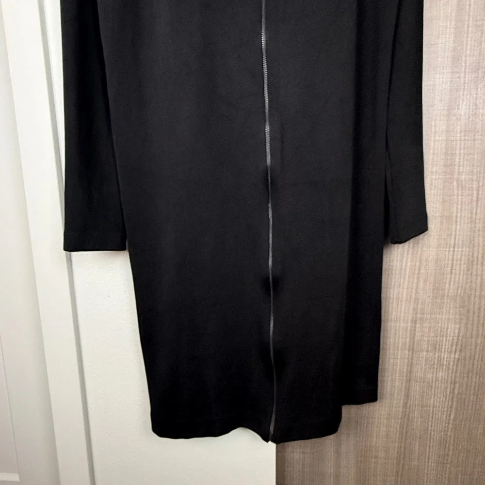 COS Black Mockneck Jersey‎ Knit Midi Dress Full Back Zip